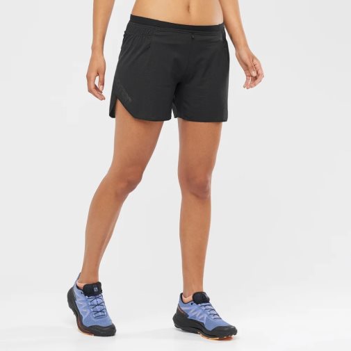 Black Salomon Sense Aero 5'' Women's Running Shorts | PH 56243E